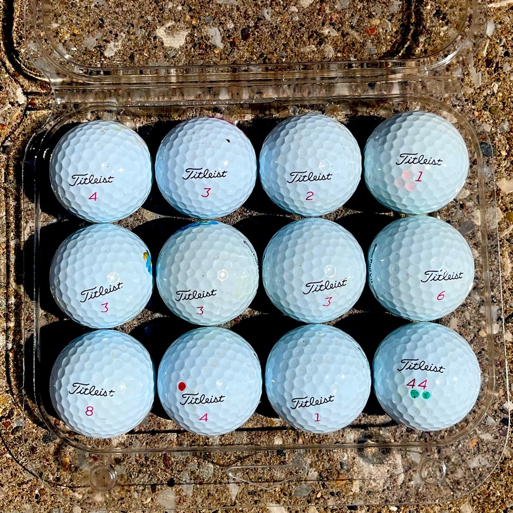 One Dozen Used Titleist ProV1x Golf Balls